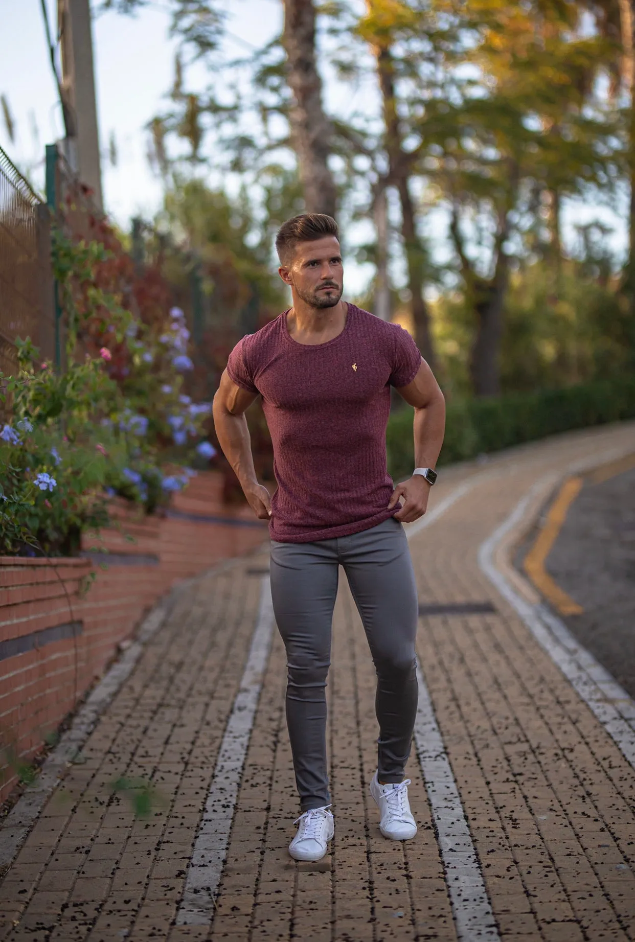 Father Sons Classic Claret Ribbed Crew Black Metal Emblem - FSH506 sold by Father Sons product image thumbnail 5