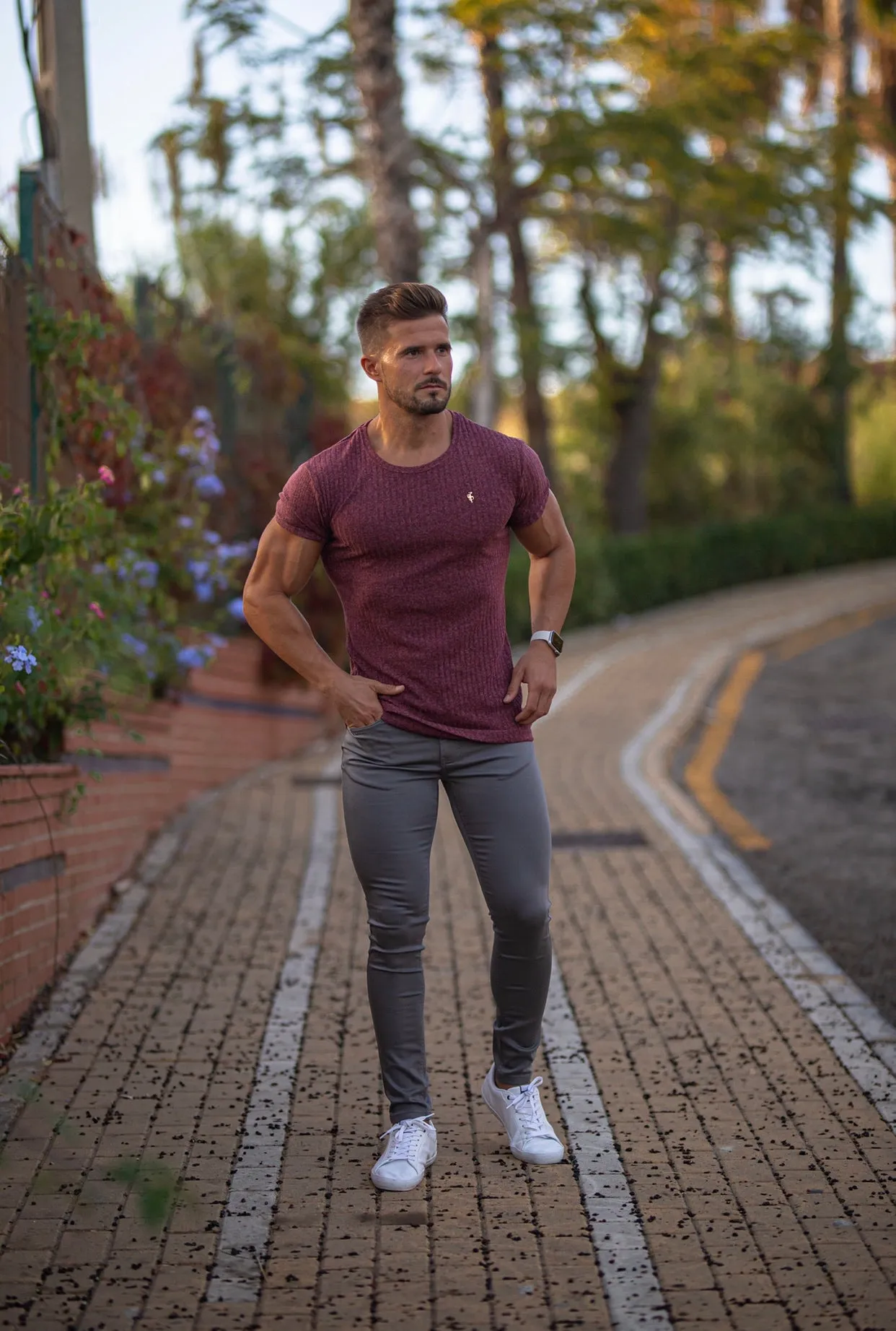 Father Sons Classic Claret Ribbed Crew Black Metal Emblem - FSH506 sold by Father Sons product image thumbnail 3