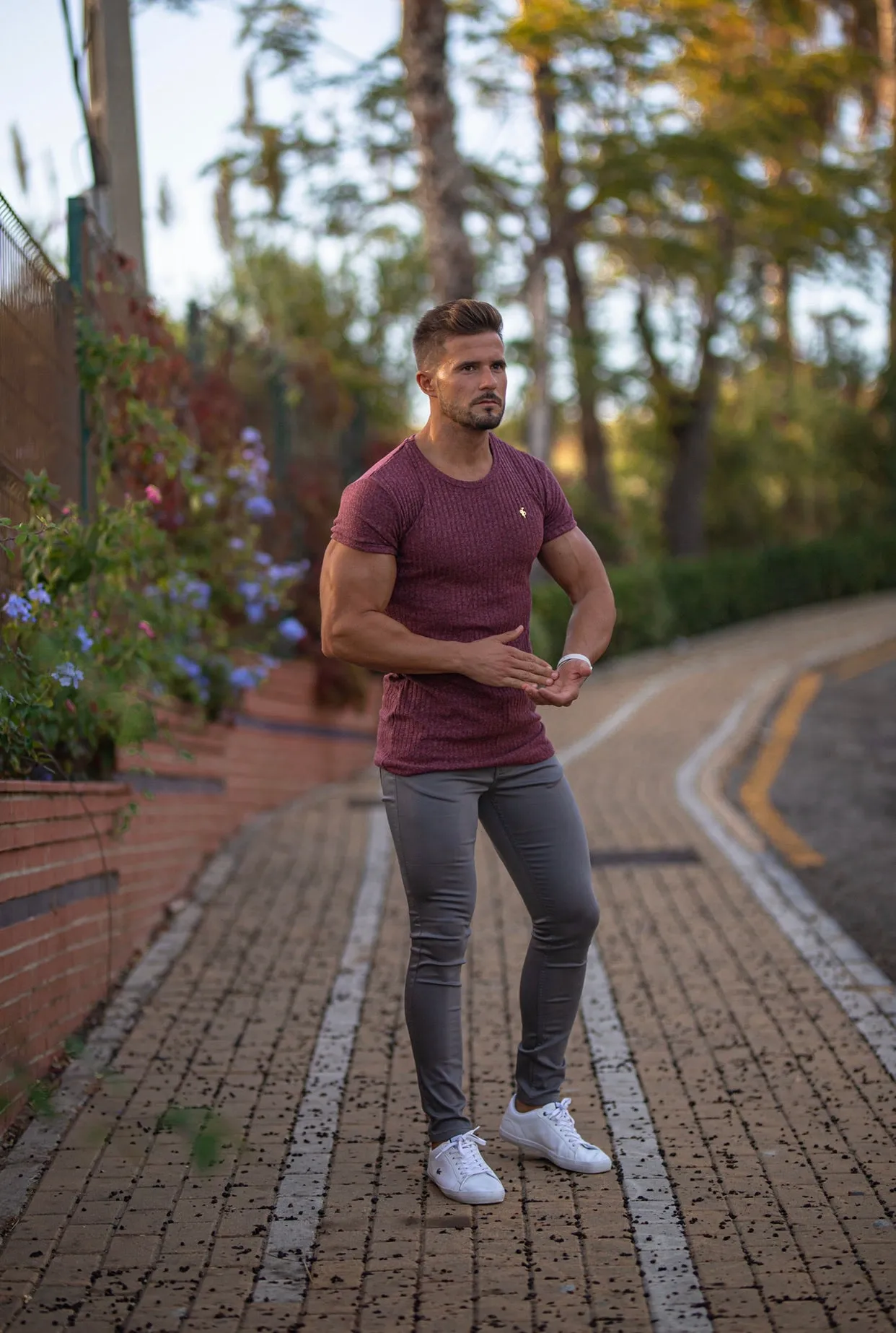 Father Sons Classic Claret Ribbed Crew Black Metal Emblem - FSH506 sold by Father Sons product image thumbnail 4