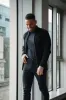Father Sons Chunky Black Ribbed  Zipped Cardigan - FSJ068 sold by Father Sons