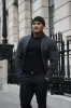Father Sons Chunky Gunmetal Ribbed Zipped Cardigan - FSJ072 sold by Father Sons