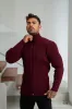 Father Sons Chunky Burgundy Ribbed Zipped Cardigan - FSJ071 sold by Father Sons