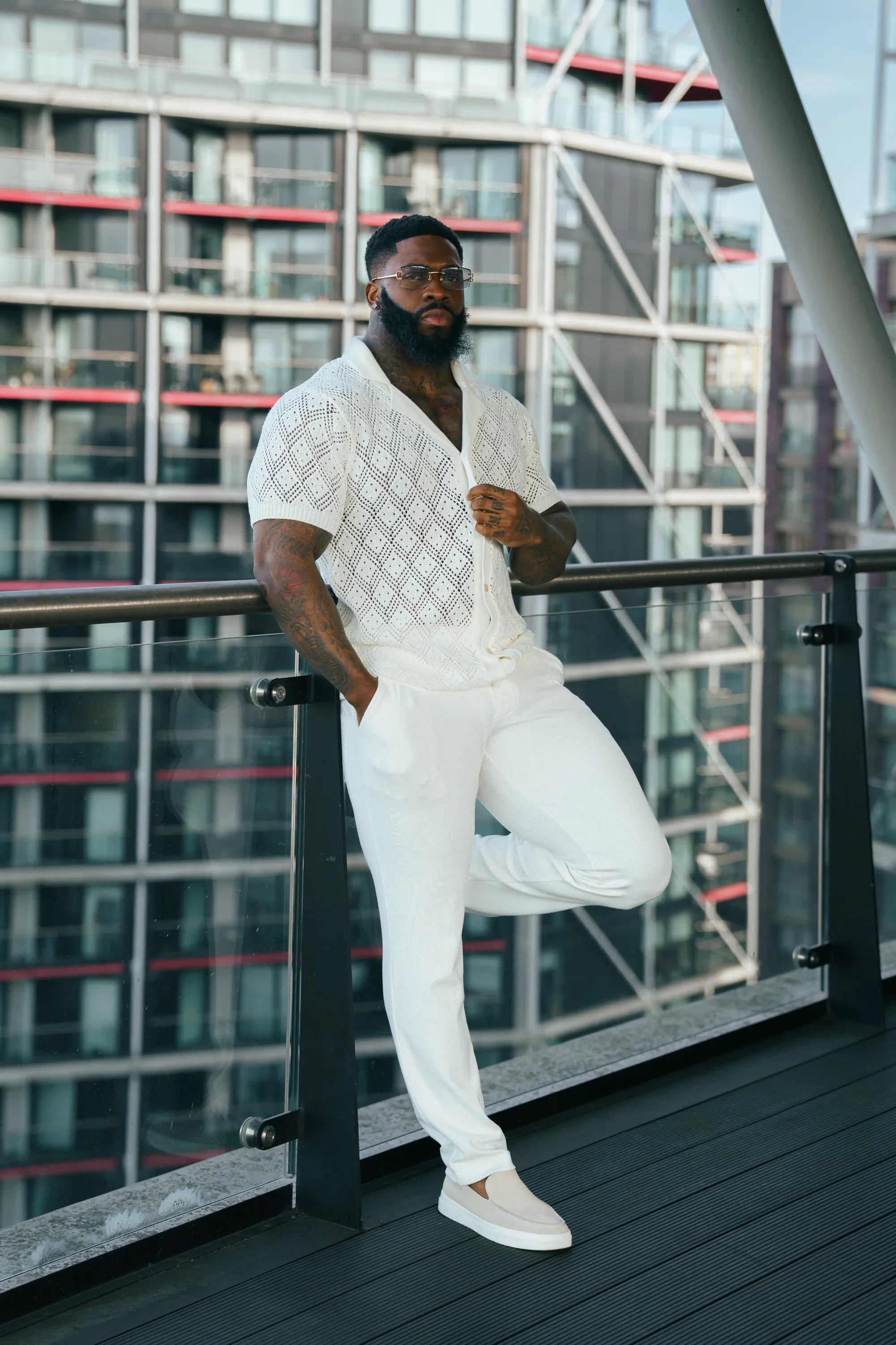 Father Sons Crochet Shirt Cream Short Sleeve - FSJ078 sold by Father Sons product image thumbnail 3