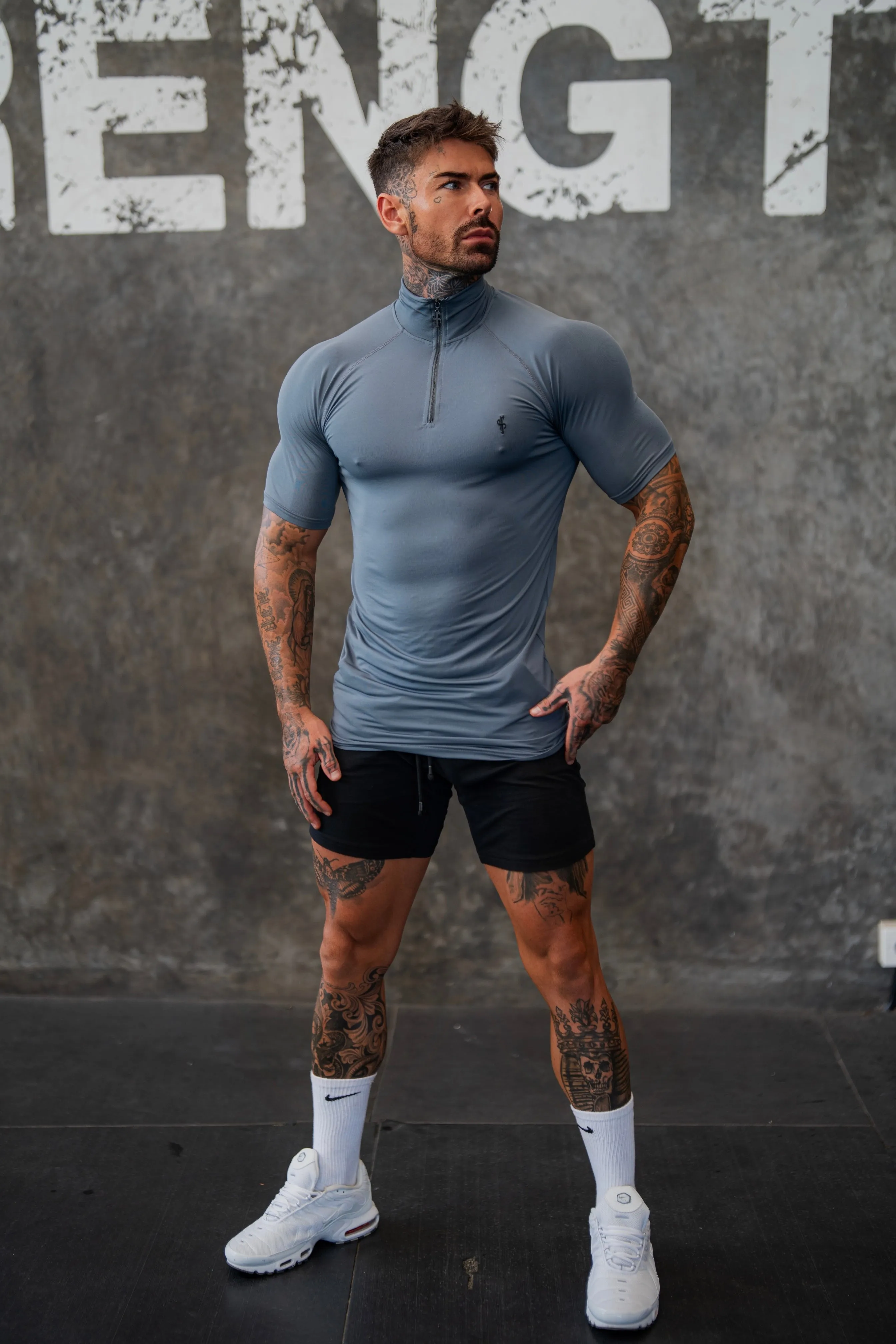 FS SS Charcoal Half Zip Gym Top - FSH1315 sold by Father Sons product image thumbnail 4