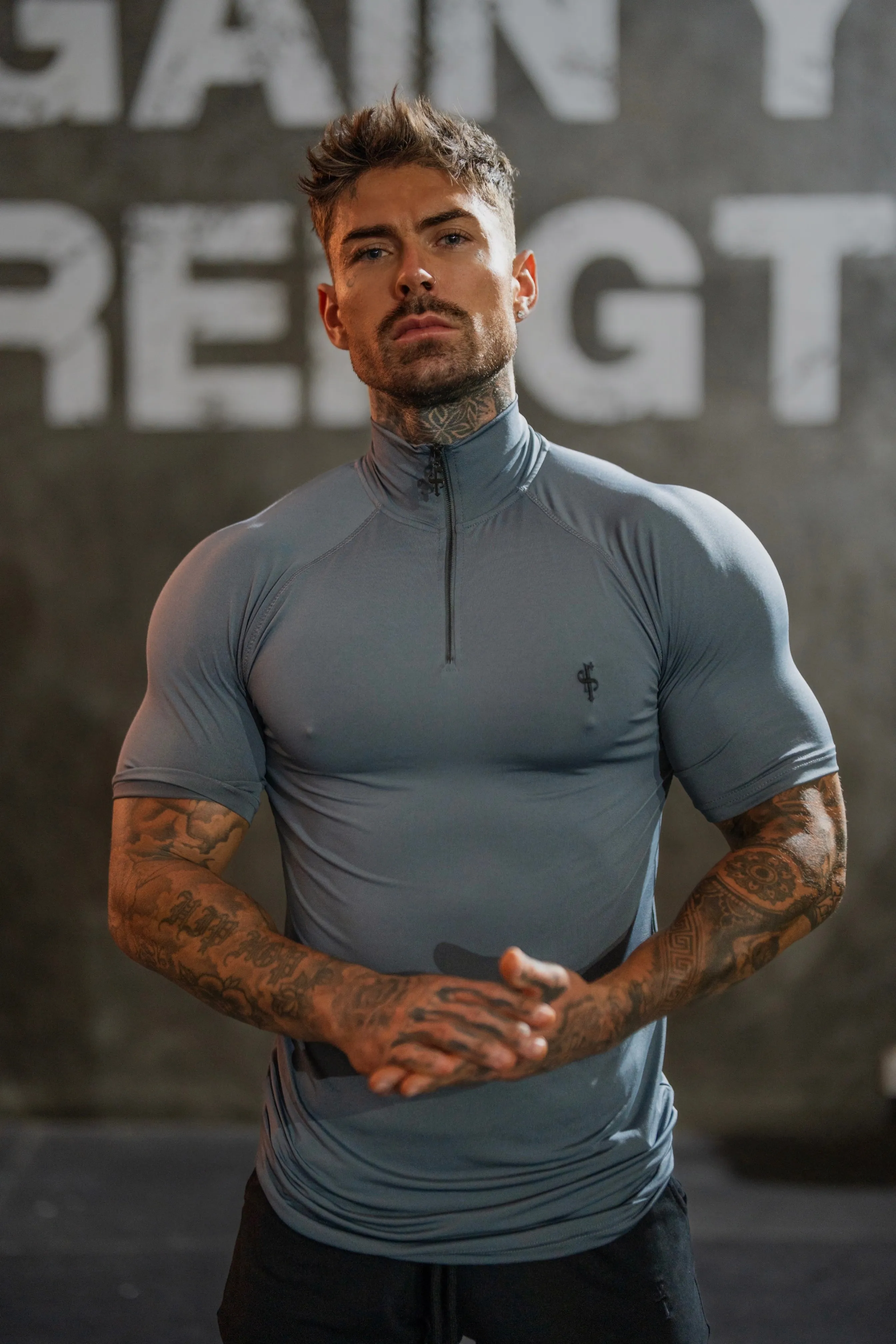 FS SS Charcoal Half Zip Gym Top - FSH1315 sold by Father Sons product image thumbnail 3