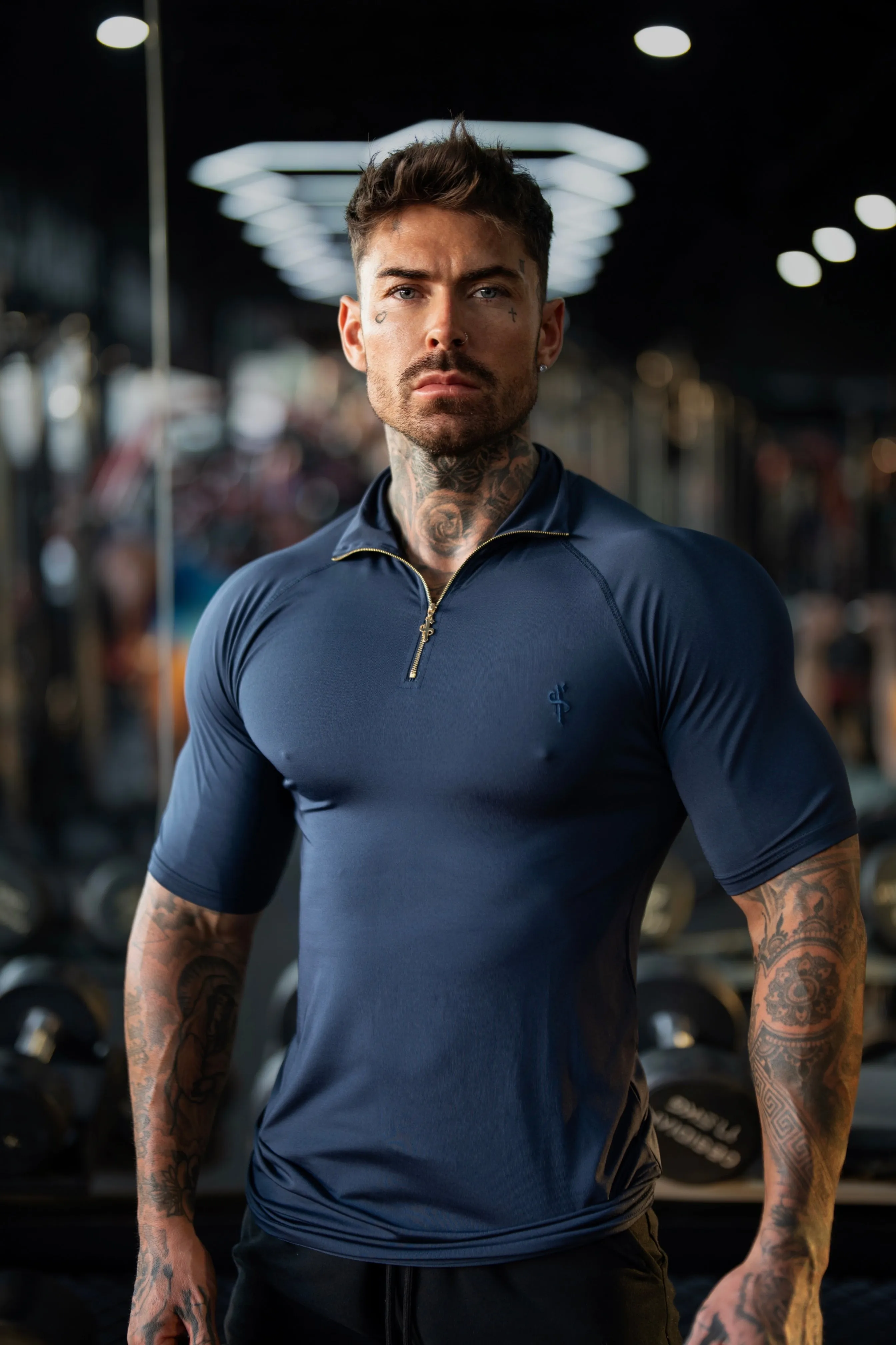 FS SS Navy Half Zip Gym Top - FSH1312 sold by Father Sons