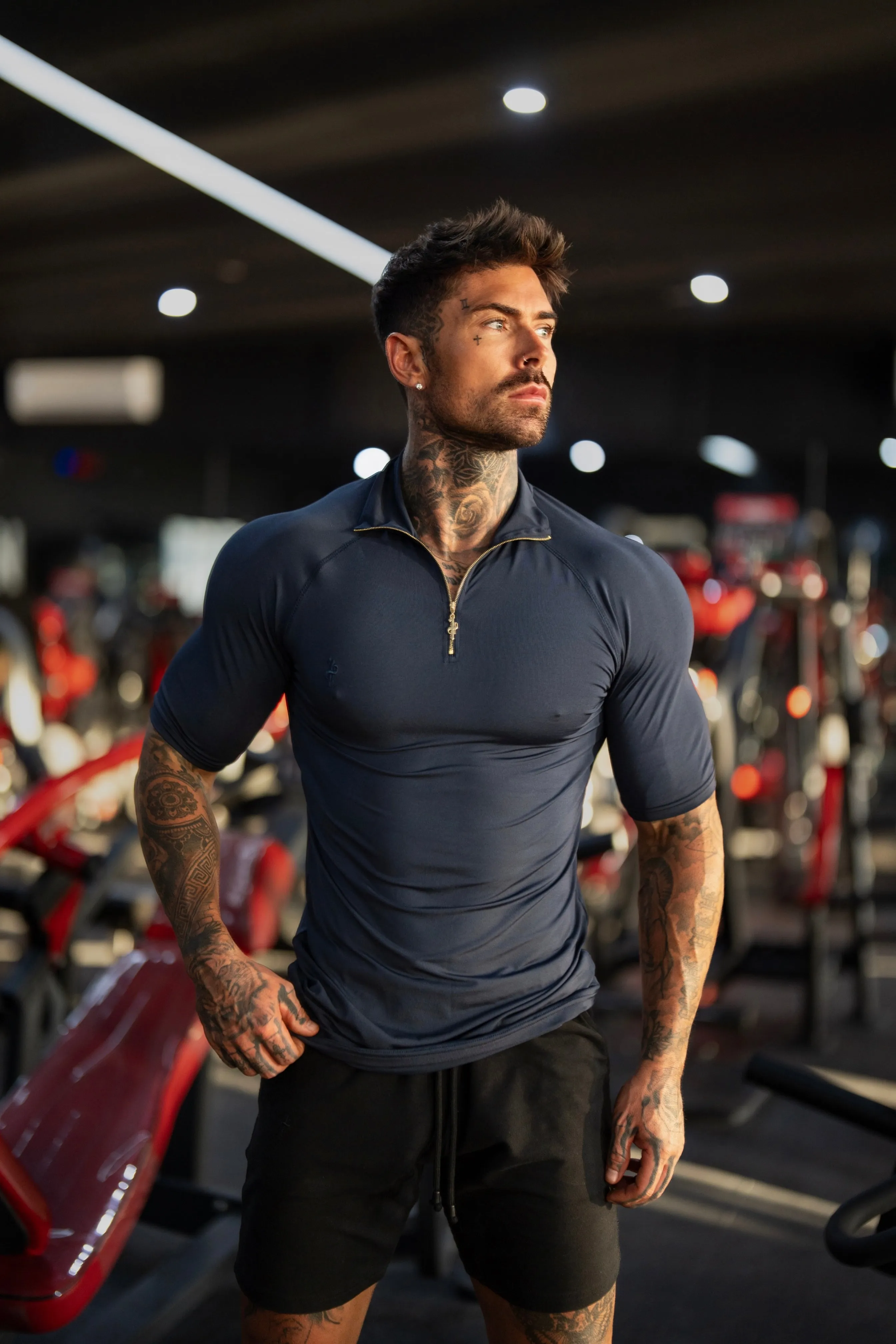 FS SS Navy Half Zip Gym Top - FSH1312 sold by Father Sons product image thumbnail 2