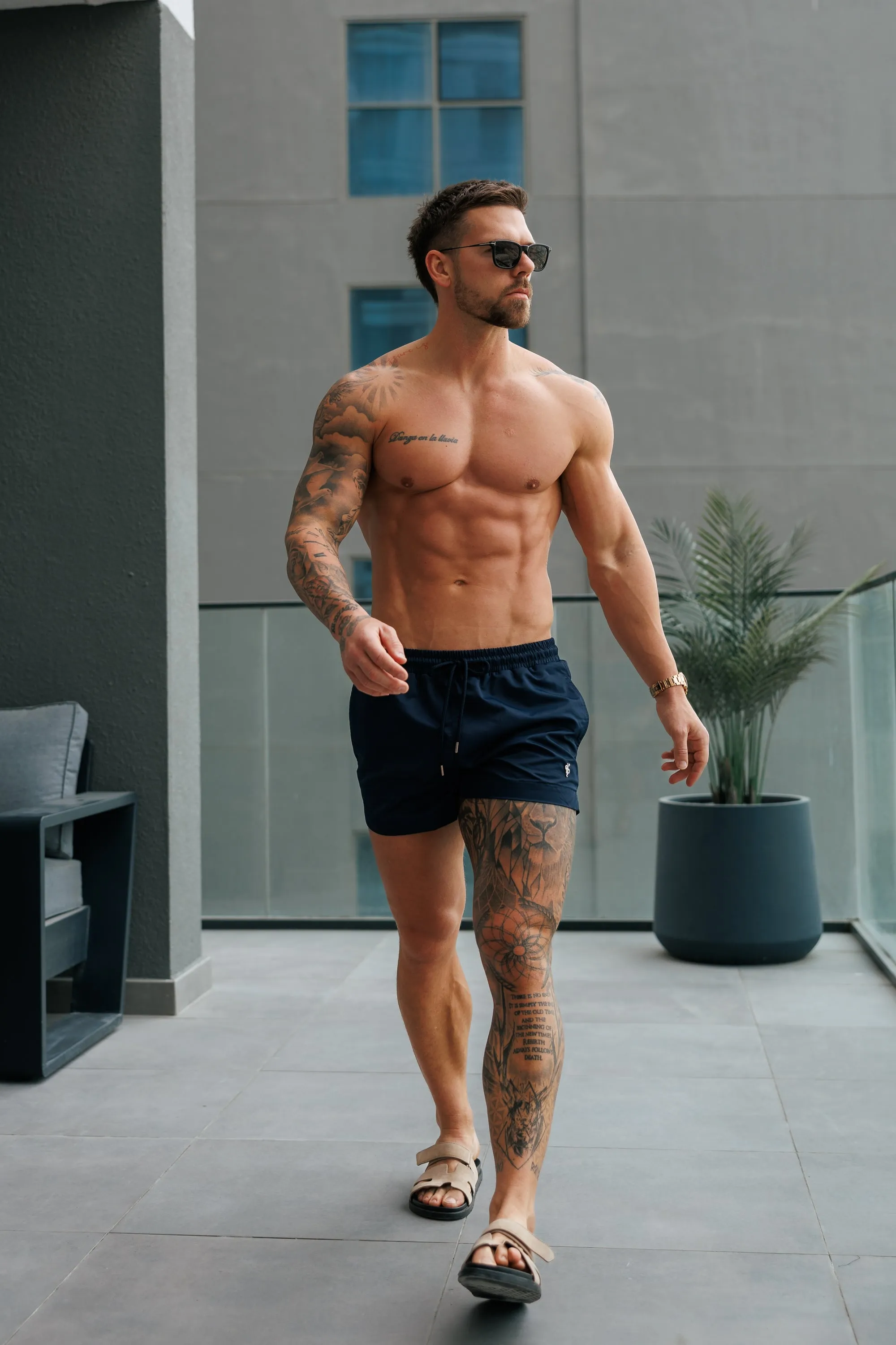 Navy / Silver Swim Shorts - FSH1322 sold by Father Sons product image thumbnail 3