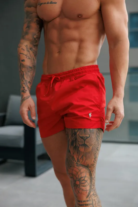 Father Sons Red / Silver Swim Shorts - FSH1319 sold by Father Sons