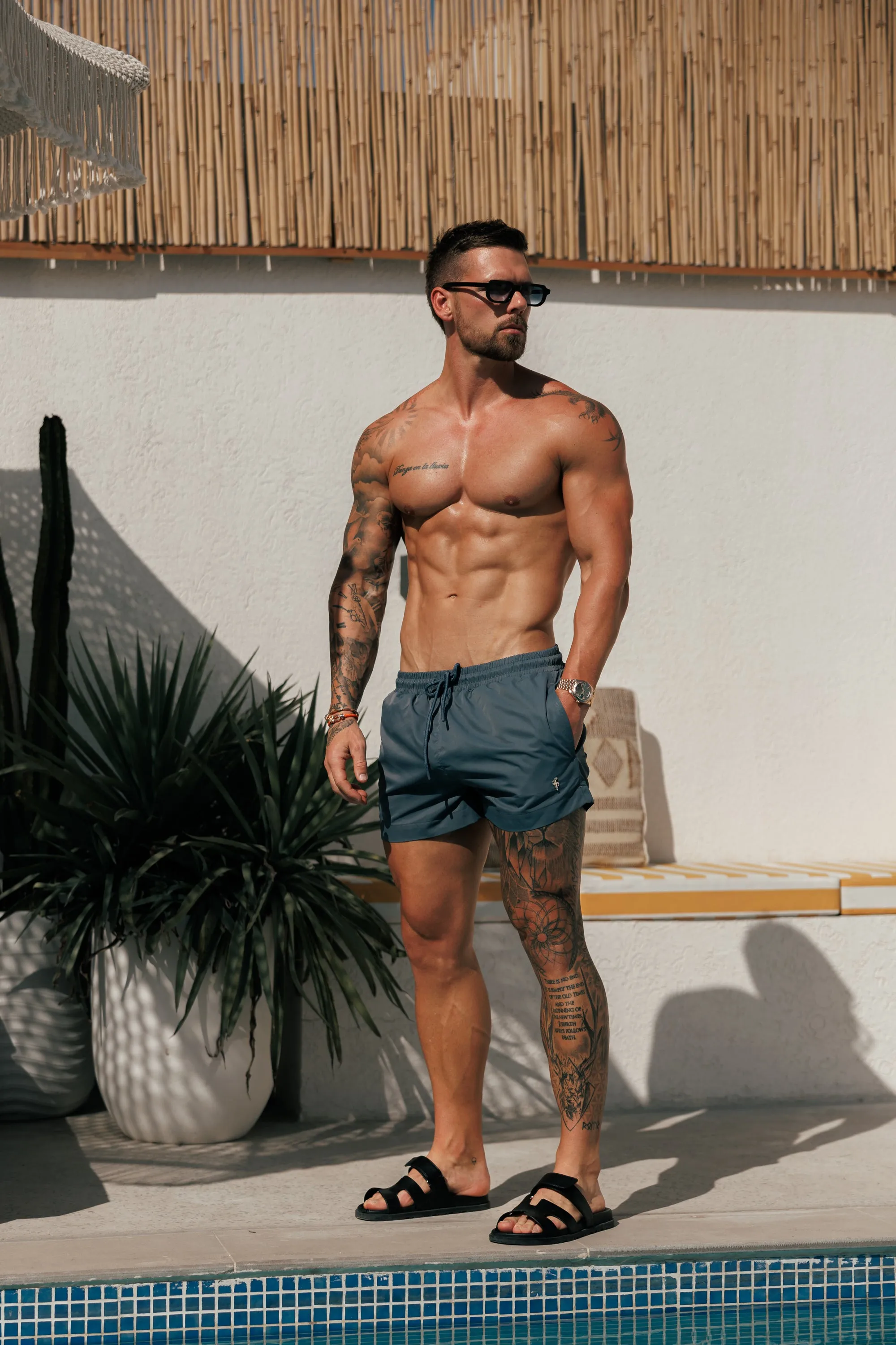 Charcoal / Silver Swim Shorts - FSH1317 sold by Father Sons product image thumbnail 5