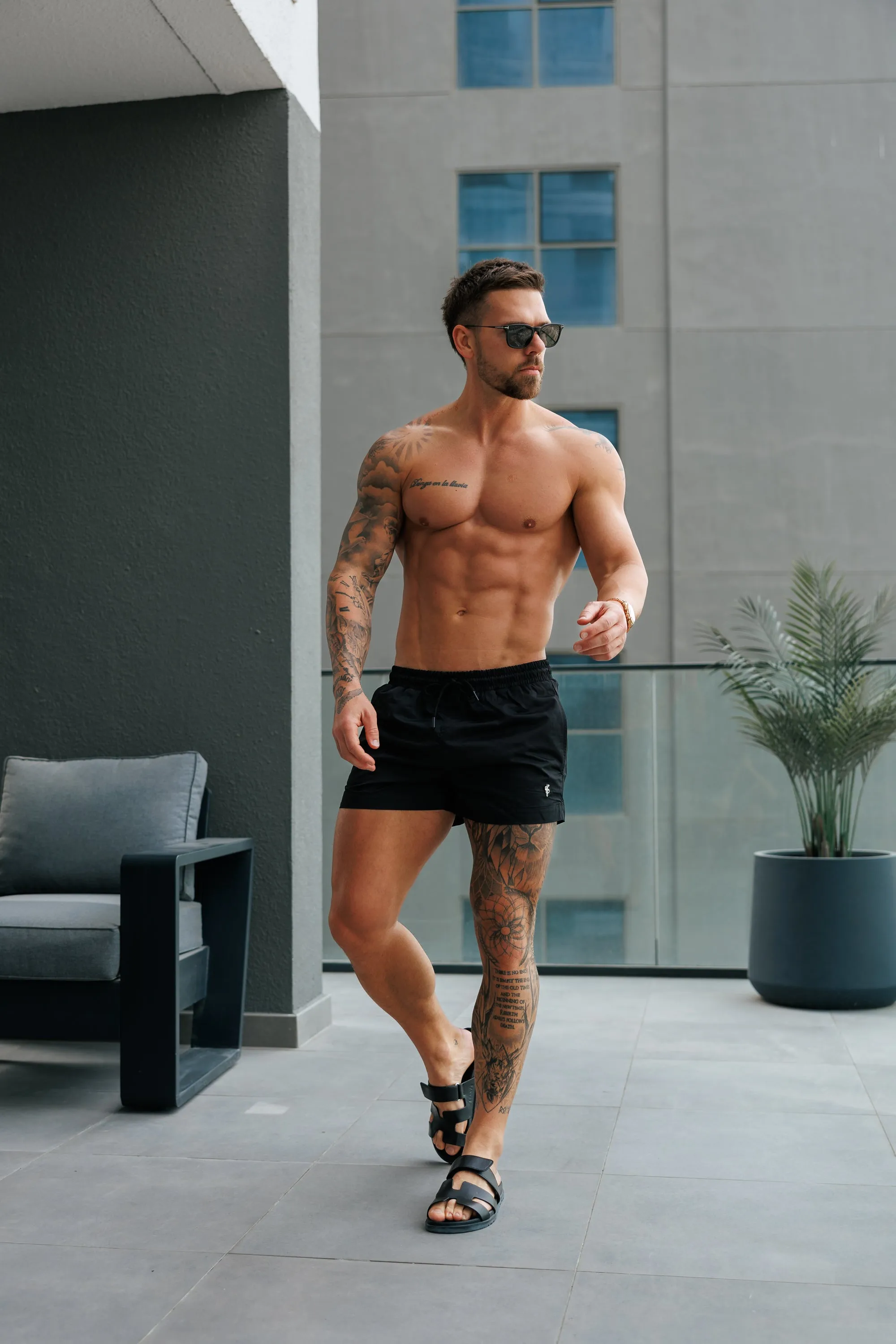 Black / Silver Swim Shorts - FSH1316 sold by Father Sons product image thumbnail 5