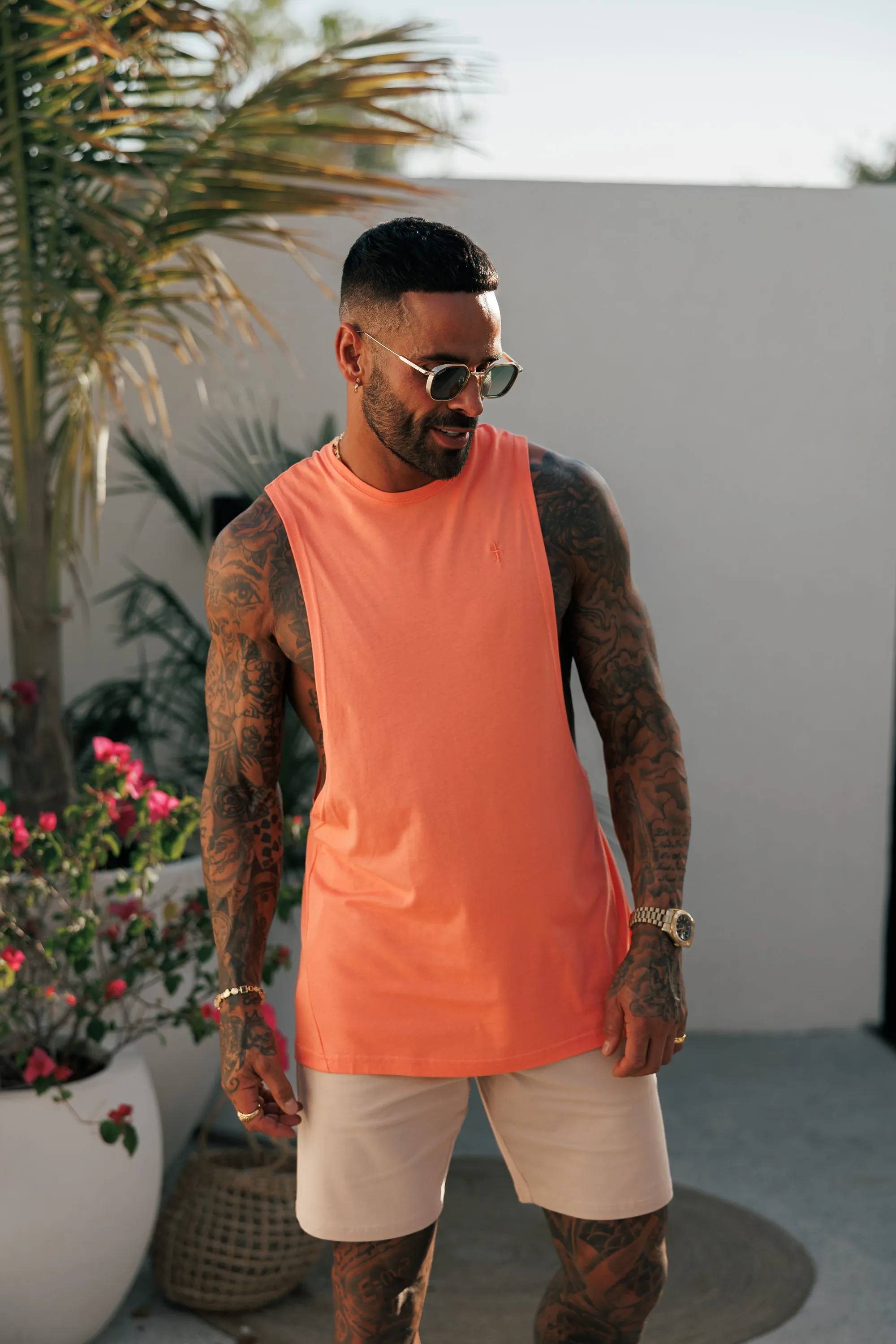 Father Sons Classic Bamboo Dropped Armhole Salmon Vest - FSH1344 sold by Father Sons product image thumbnail 4