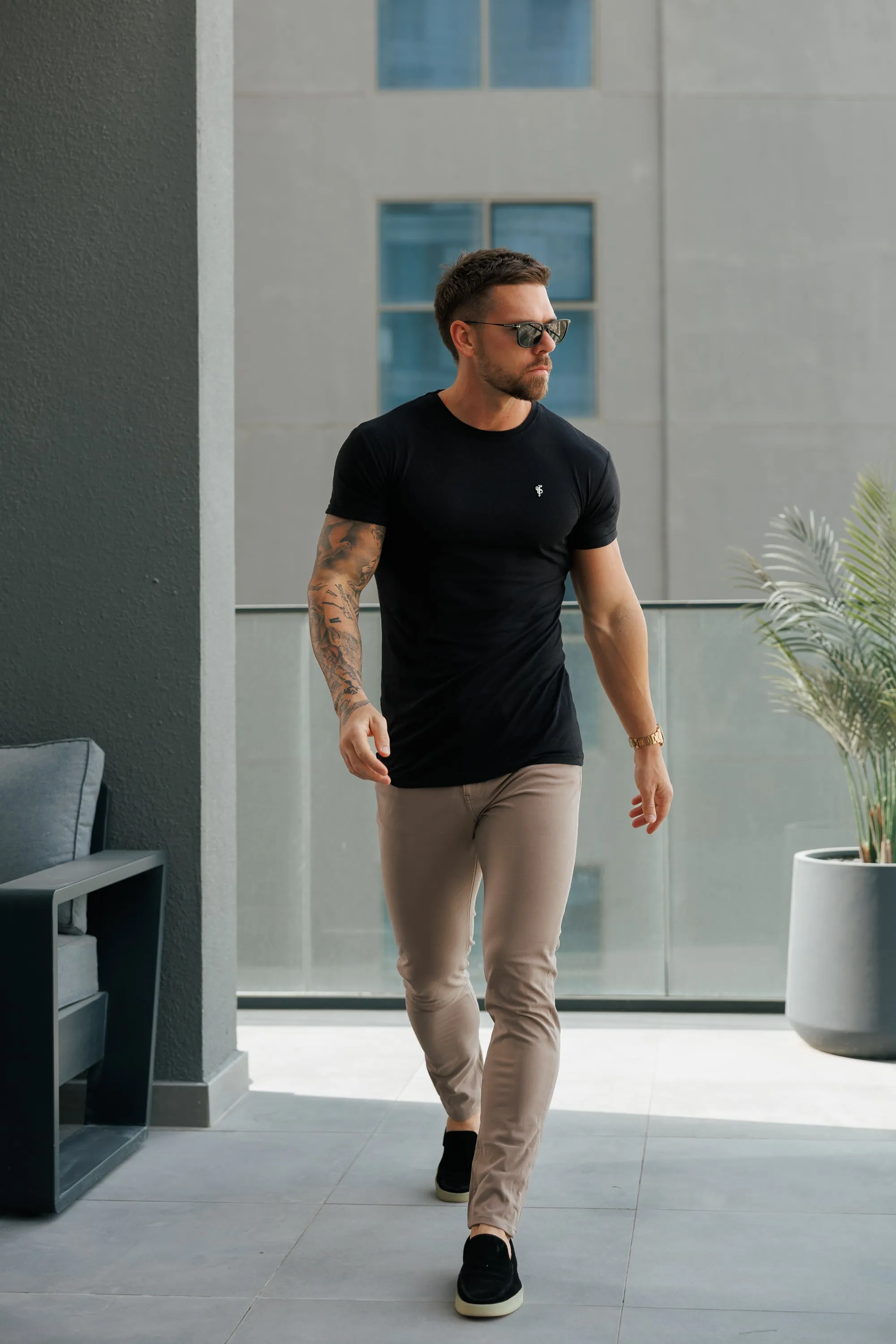 Father Sons Black / Silver Bamboo Crew T Shirt - FSH1210 sold by Father Sons product image thumbnail 5