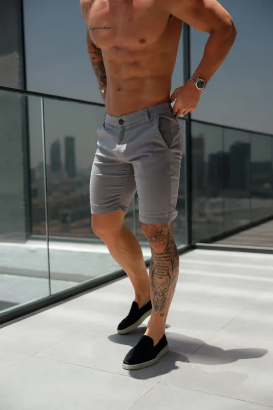 Father Sons Slim Fit Dark Grey Chino Shorts - FSH985 sold by Father Sons