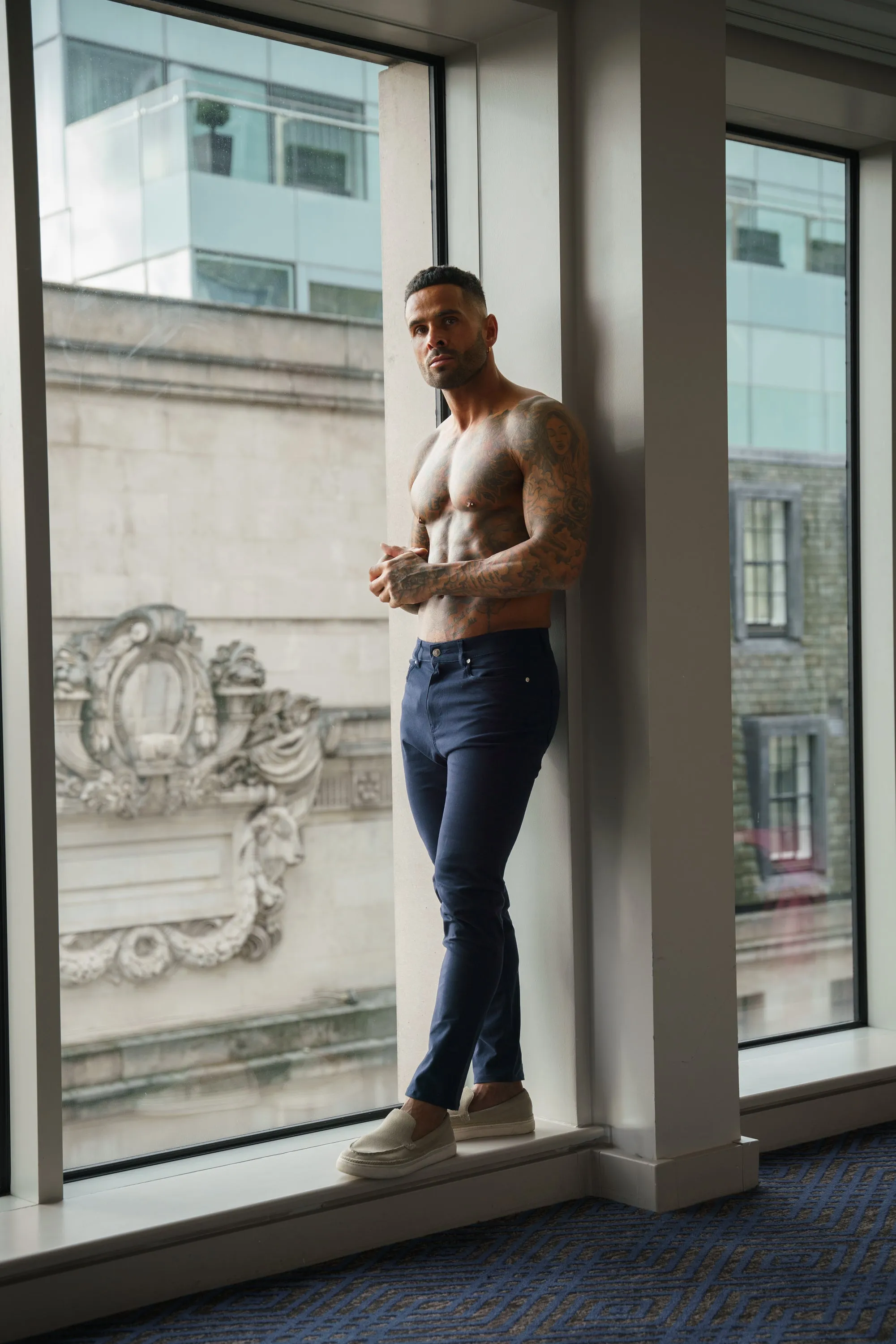 Father Sons Ultra Stretch Navy Relaxed Jeans - FSJEAN015 sold by Father Sons