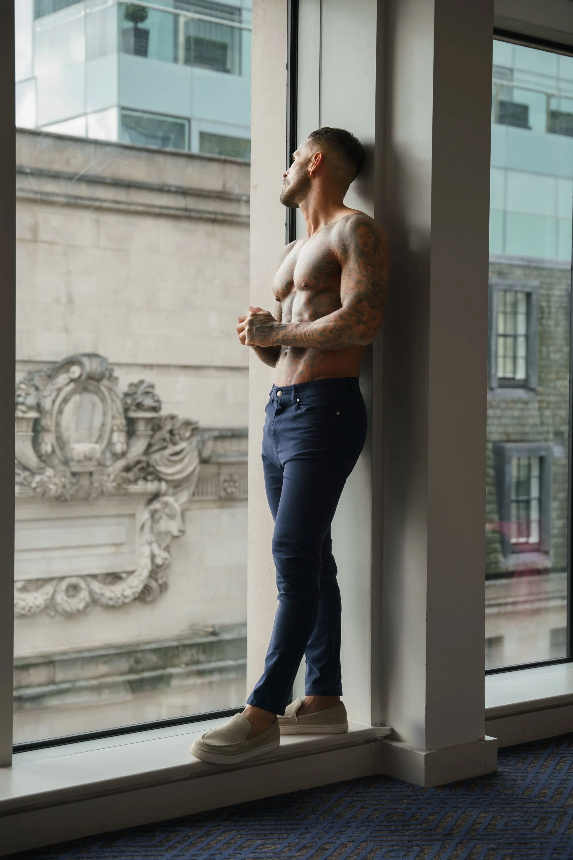 Father Sons Ultra Stretch Navy Relaxed Jeans - FSJEAN015 sold by Father Sons product image thumbnail 3