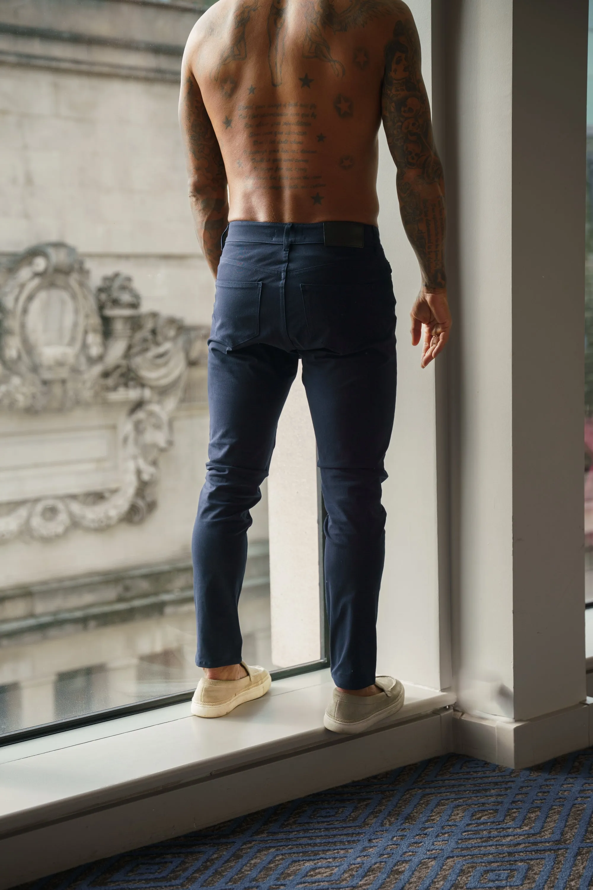 Father Sons Ultra Stretch Navy Relaxed Jeans - FSJEAN015 sold by Father Sons product image thumbnail 2