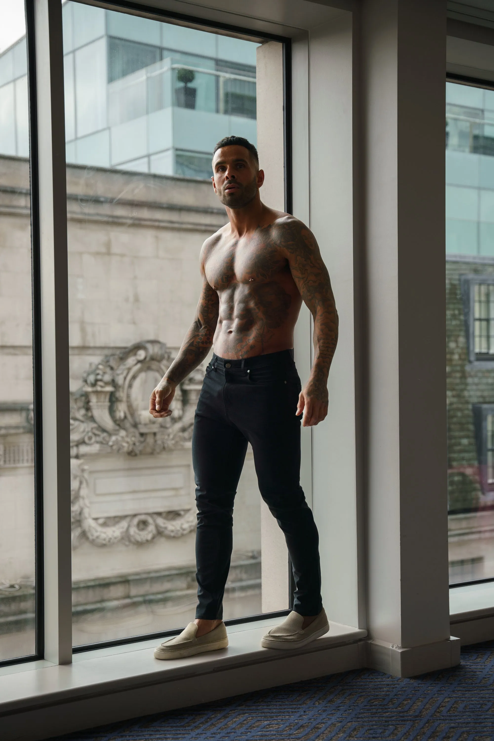 Father Sons Ultra Stretch Black Relaxed Jeans - FSJEAN016 sold by Father Sons