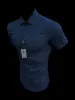 Father Sons Muscle Fit Advanced Stretch Navy Short Sleeve with Cutaway Collar - FS1163 sold by Father Sons