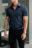 Father Sons Muscle Fit Advanced Stretch Navy Short Sleeve with Cutaway Collar - FS1163 sold by Father Sons