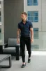 Father Sons Muscle Fit Advanced Stretch Navy Short Sleeve with Cutaway Collar - FS1163 sold by Father Sons