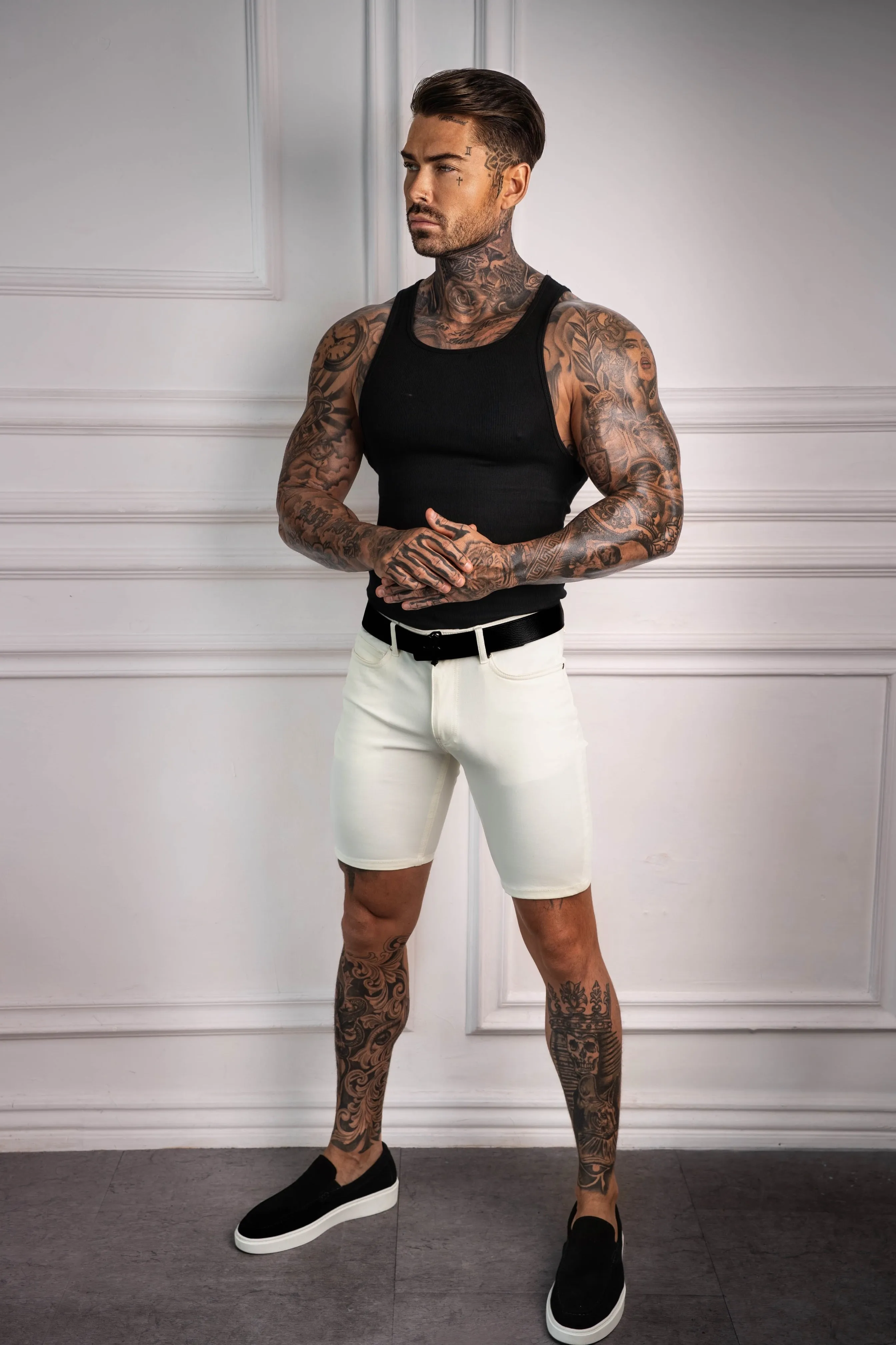 Ultra Stretch Cream Relaxed Shorts - FSJS001 sold by Father Sons product image thumbnail 3