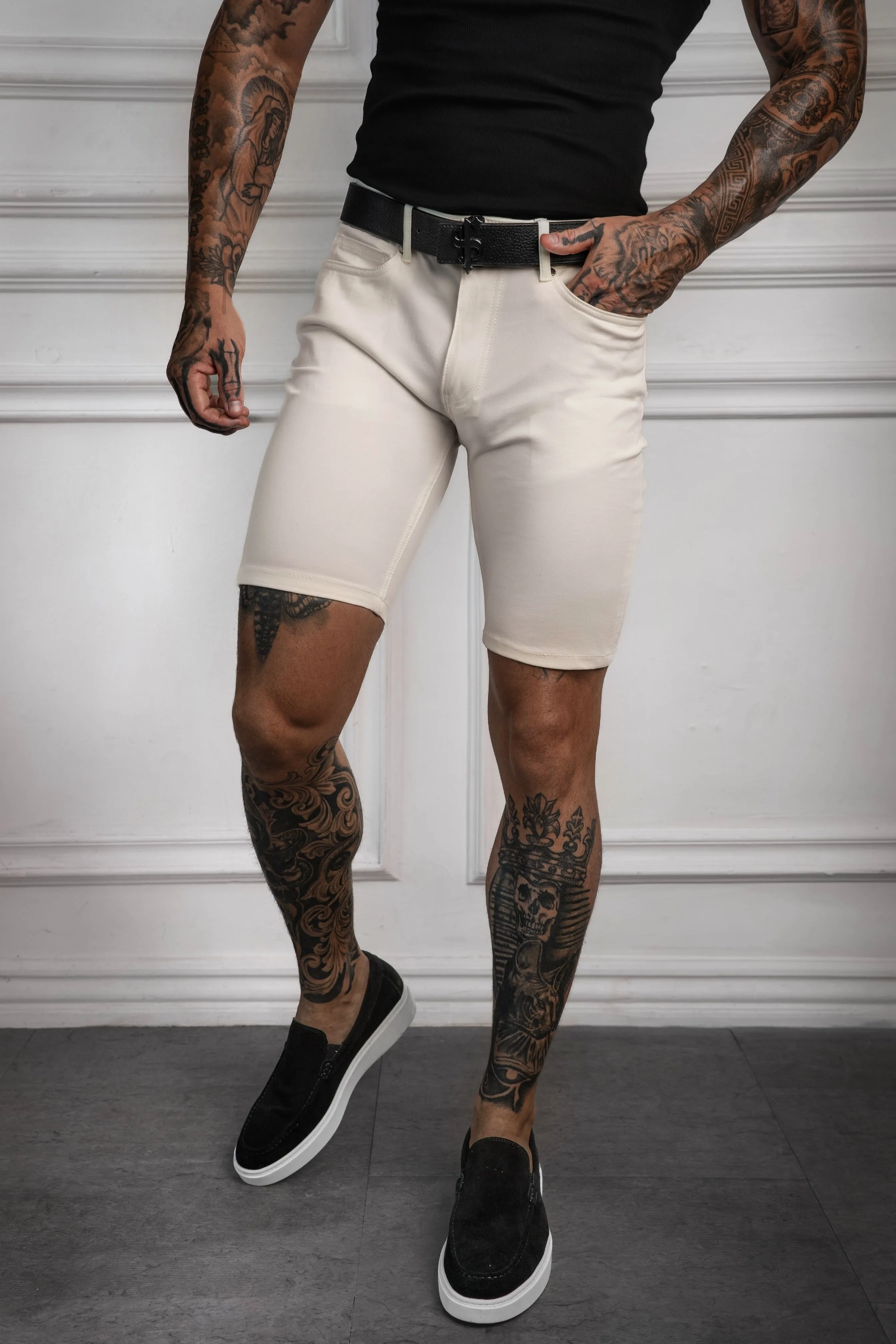 Ultra Stretch Cream Relaxed Shorts - FSJS001 sold by Father Sons product image thumbnail 2