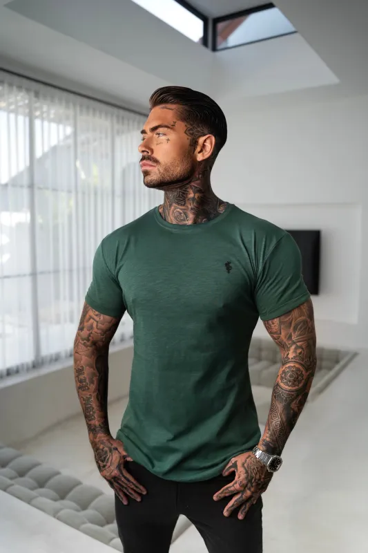 Father Sons Forest Green Slub Crew T-Shirt - FSH1378 sold by Father Sons