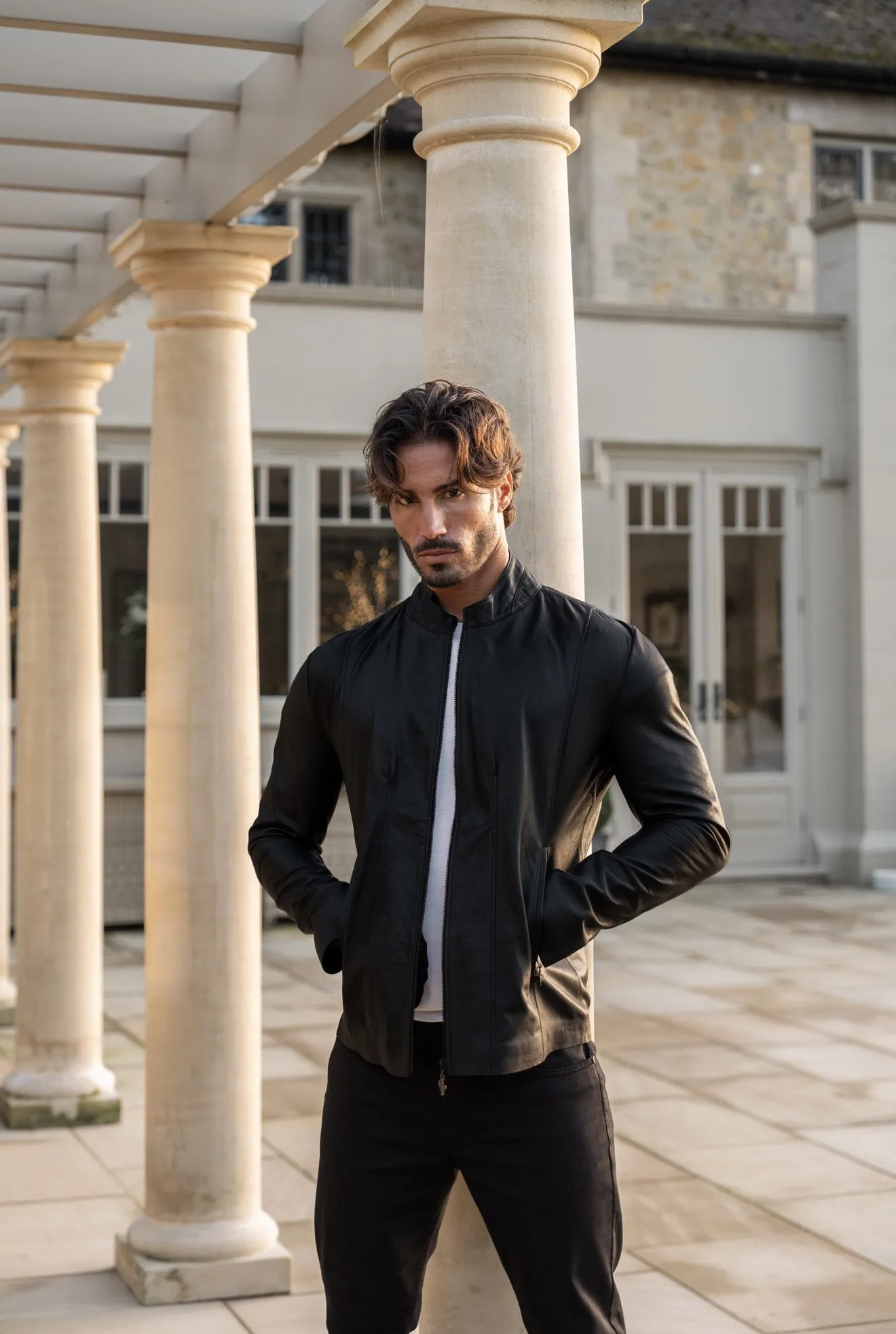 Father Sons Black Lambs Leather Jacket - FSH1424 sold by Father Sons product image thumbnail 3