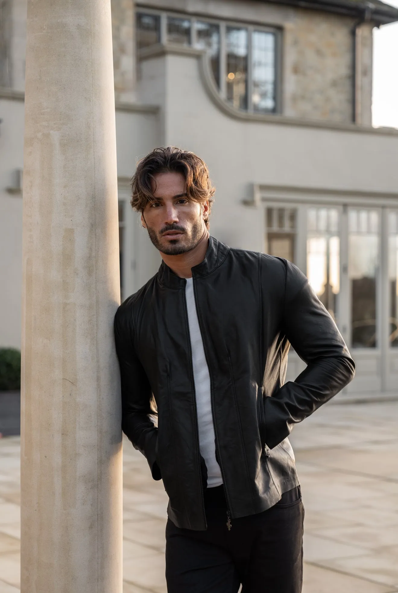 Father Sons Black Lambs Leather Jacket - FSH1424 sold by Father Sons product image thumbnail 2