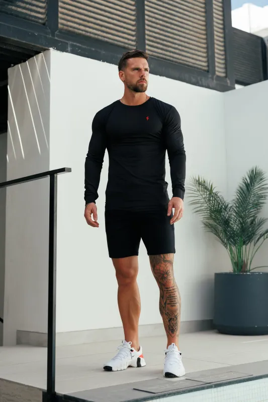 Long Sleeve Gym Crew - Contrast Emb made by Father Sons