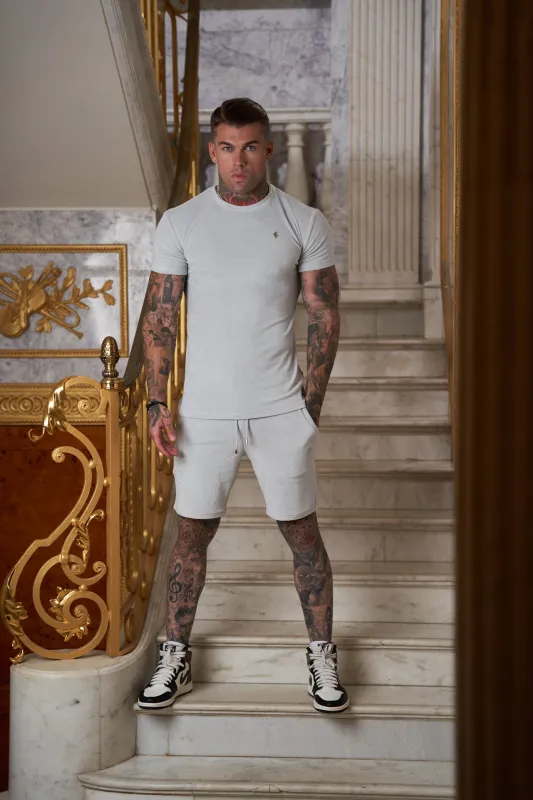 Light Grey Towelling Crew T Shirt - FSH658 made by Father Sons