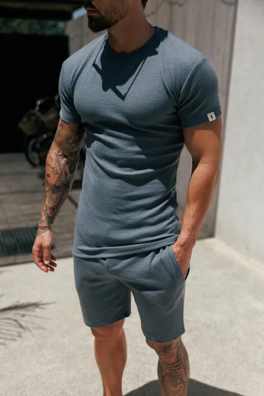 Jersey Cord Gunmetal Shorts - FSR084 (PRE ORDER 30TH MAY) made by Father Sons
