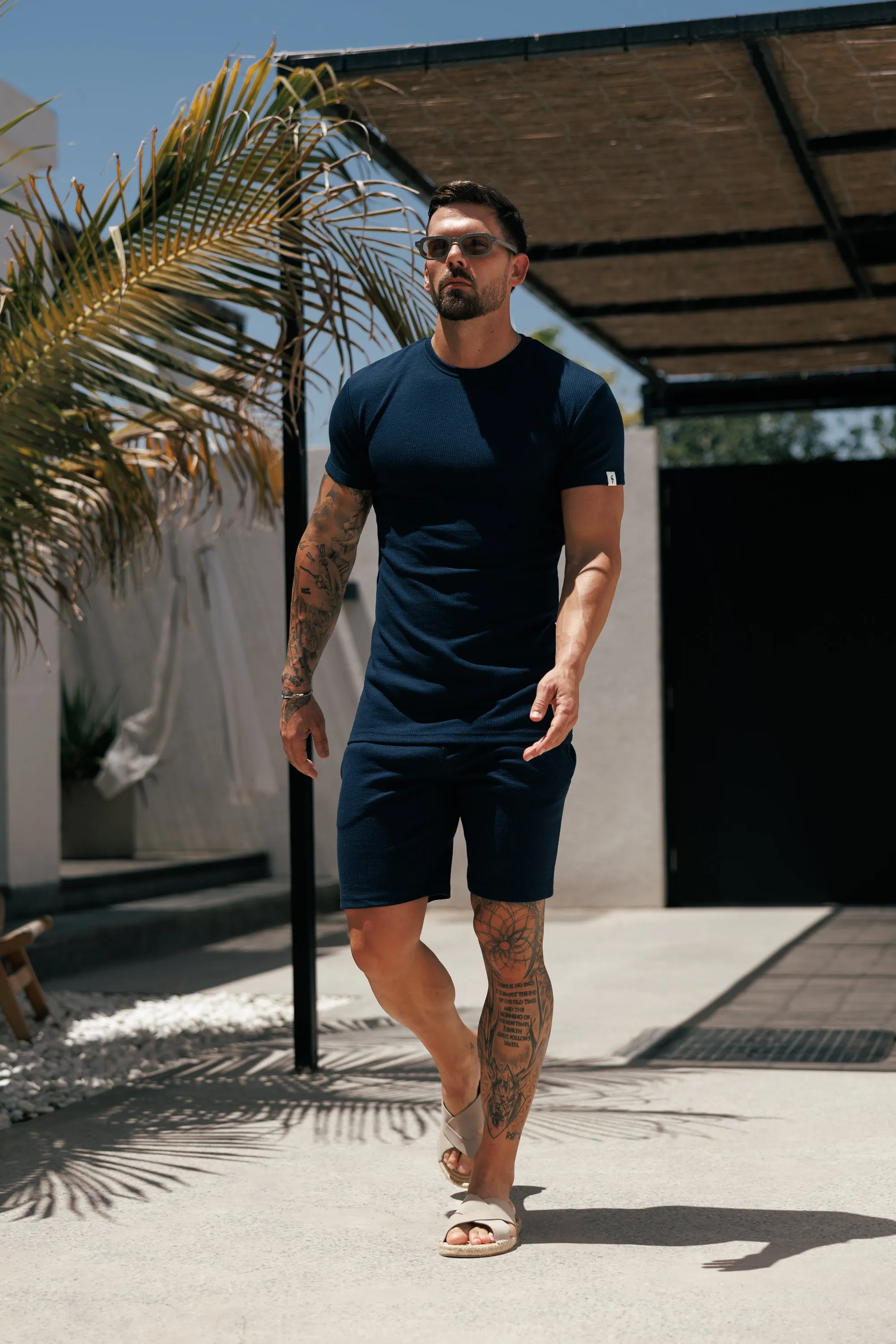 Jersey Cord Navy Shorts - FSR079 sold by Father Sons product image thumbnail 2