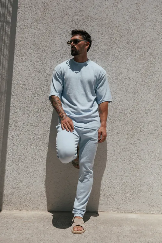 Jersey Cord Slim Light Blue Trousers - FSR090 (PRE ORDER 12TH JUNE) made by Father Sons