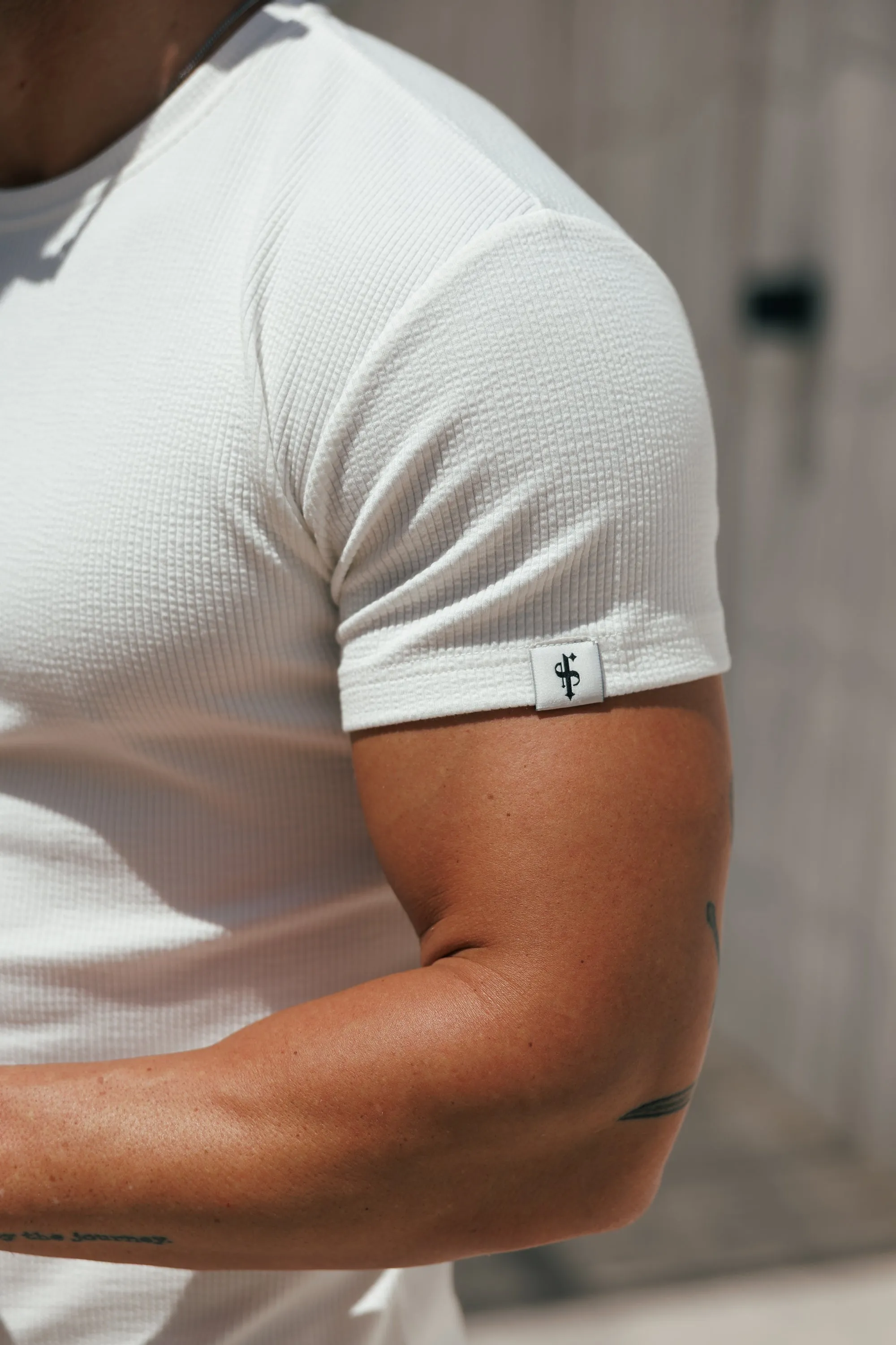 Jersey Cord White T-Shirt - FSR093 sold by Father Sons product image thumbnail 5