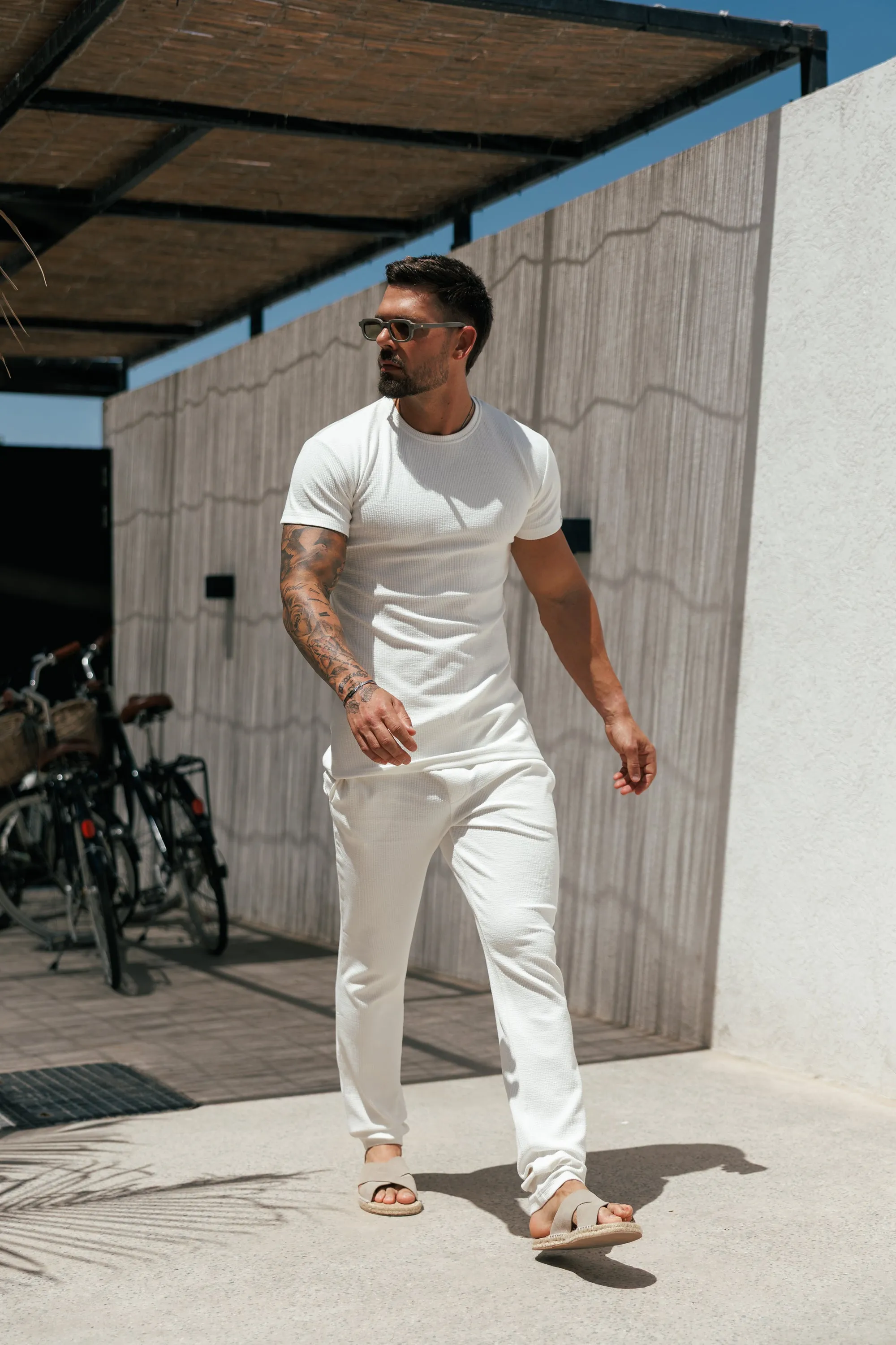 Jersey Cord White T-Shirt - FSR093 sold by Father Sons product image thumbnail 4