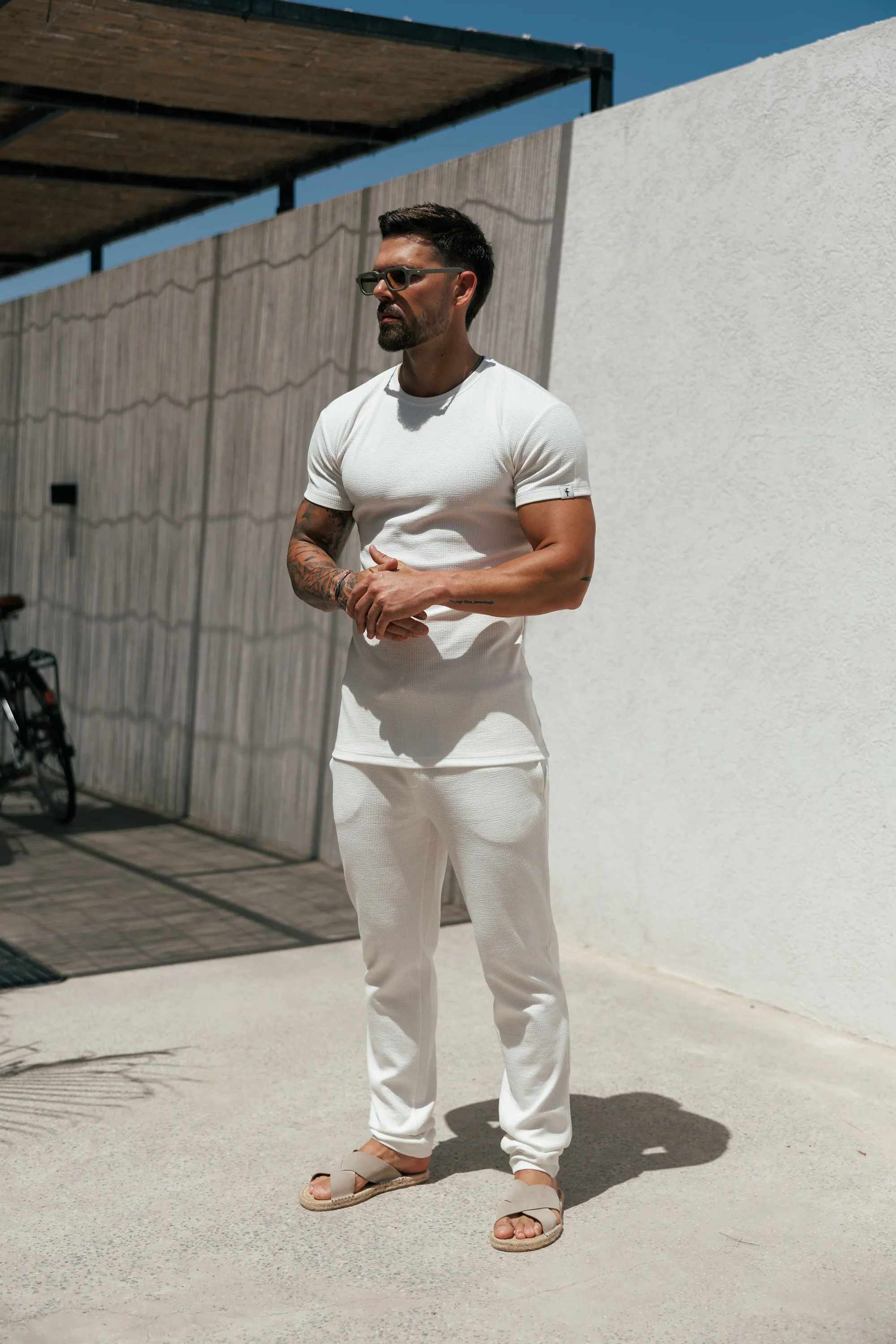 Jersey Cord White T-Shirt - FSR093 sold by Father Sons product image thumbnail 3