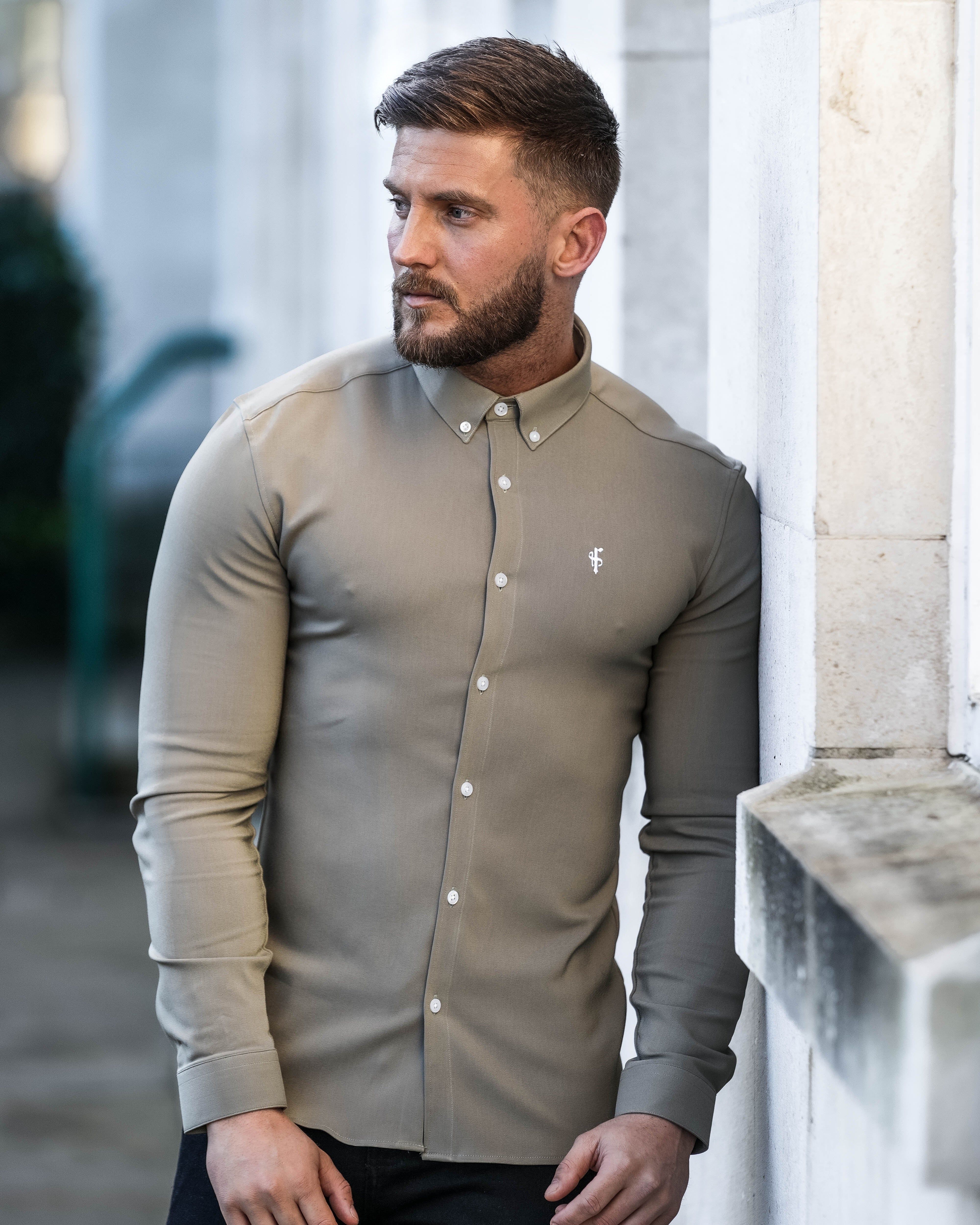 Father Sons Super Slim Scuba Green Long Sleeve Stretch - FS617 sold by Father Sons product image thumbnail 2