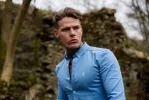 Father Sons Super Slim Stretch Light Blue Denim Long Sleeve - FS208 sold by Father Sons