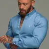 Father Sons Super Slim Stretch Light Blue Denim Long Sleeve - FS208 sold by Father Sons