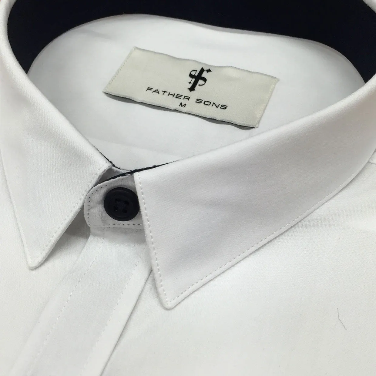 Father Sons Classic White & Navy Contrast - FS153 (LAST CHANCE) sold by Father Sons product image thumbnail 3