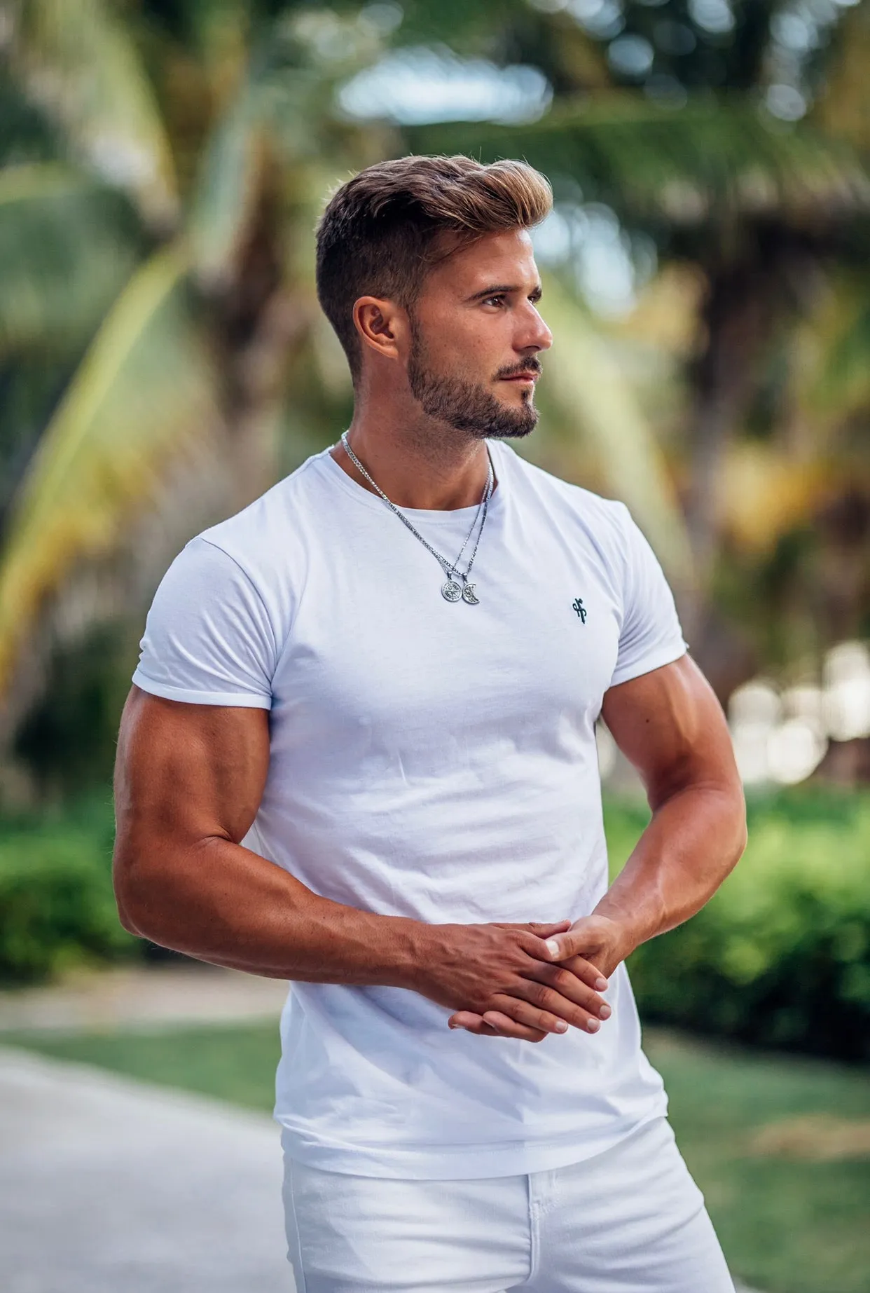 Father Sons White Bamboo Crew - FSH061 sold by Father Sons