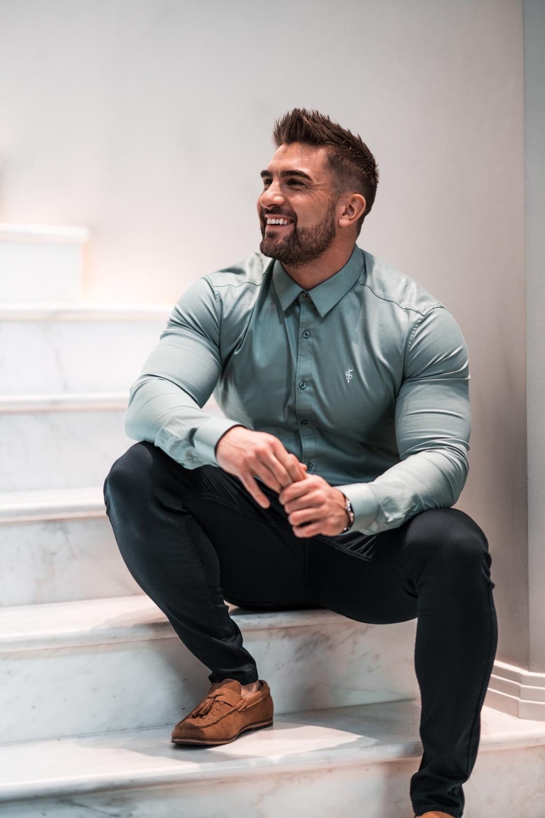 Father Sons Super Slim Luxe Ultra Stretch Slate Grey - FS539 sold by Father Sons product image thumbnail 4