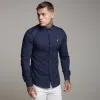 Father Sons Super Slim Stretch Classic Navy Panel Shirt (Pink embroidery) - FS321 sold by Father Sons