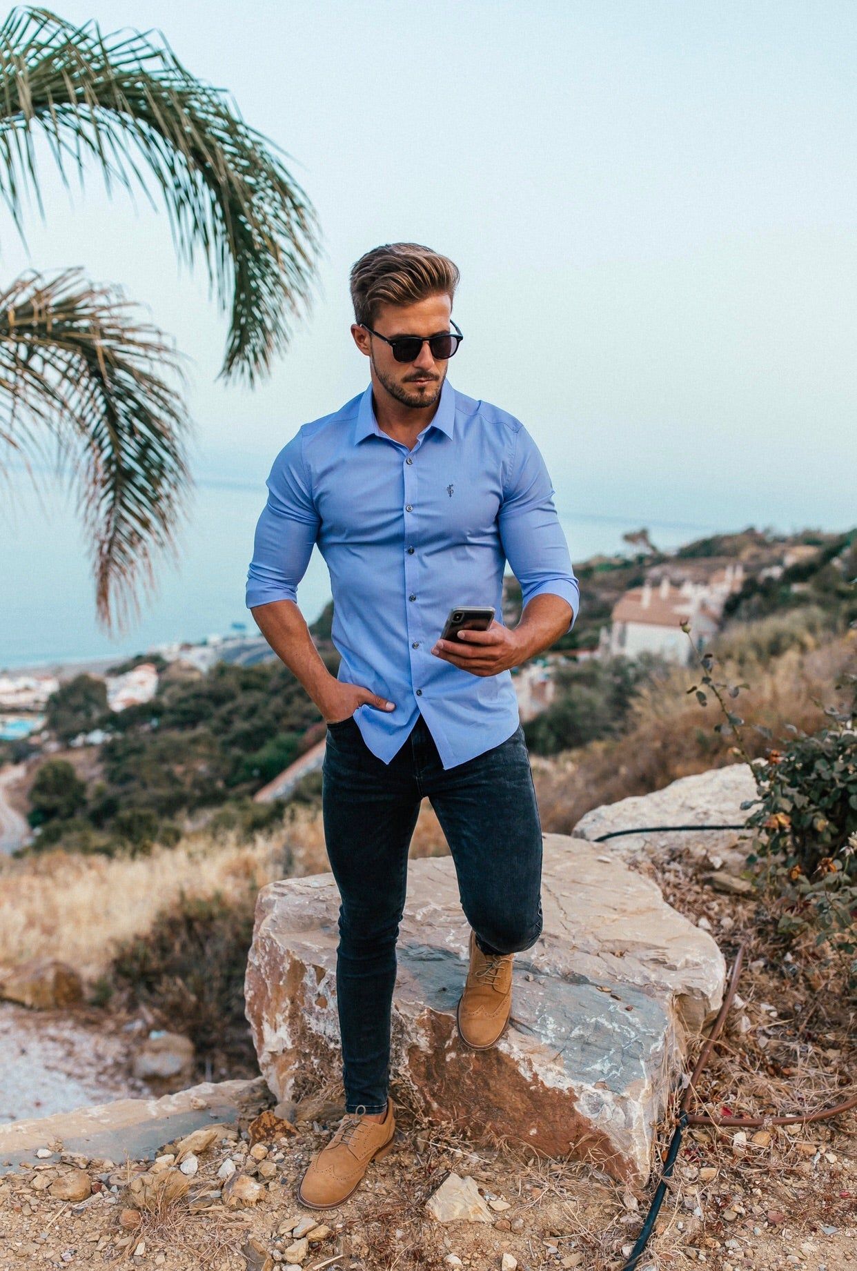 Father Sons Super Slim Stretch Classic Light Blue - FS142 sold by Father Sons product image thumbnail 4