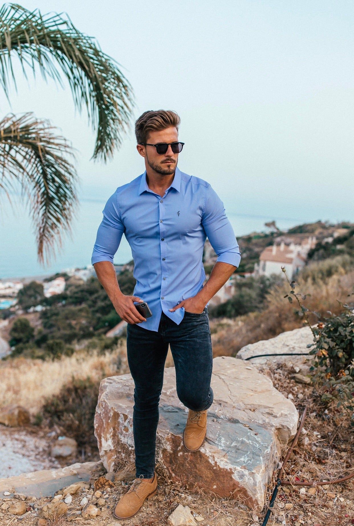 Father Sons Super Slim Stretch Classic Light Blue - FS142 sold by Father Sons product image thumbnail 5