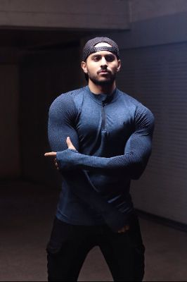 Father Sons Long sleeve Navy half zip gym top - FSM028 sold by Father Sons