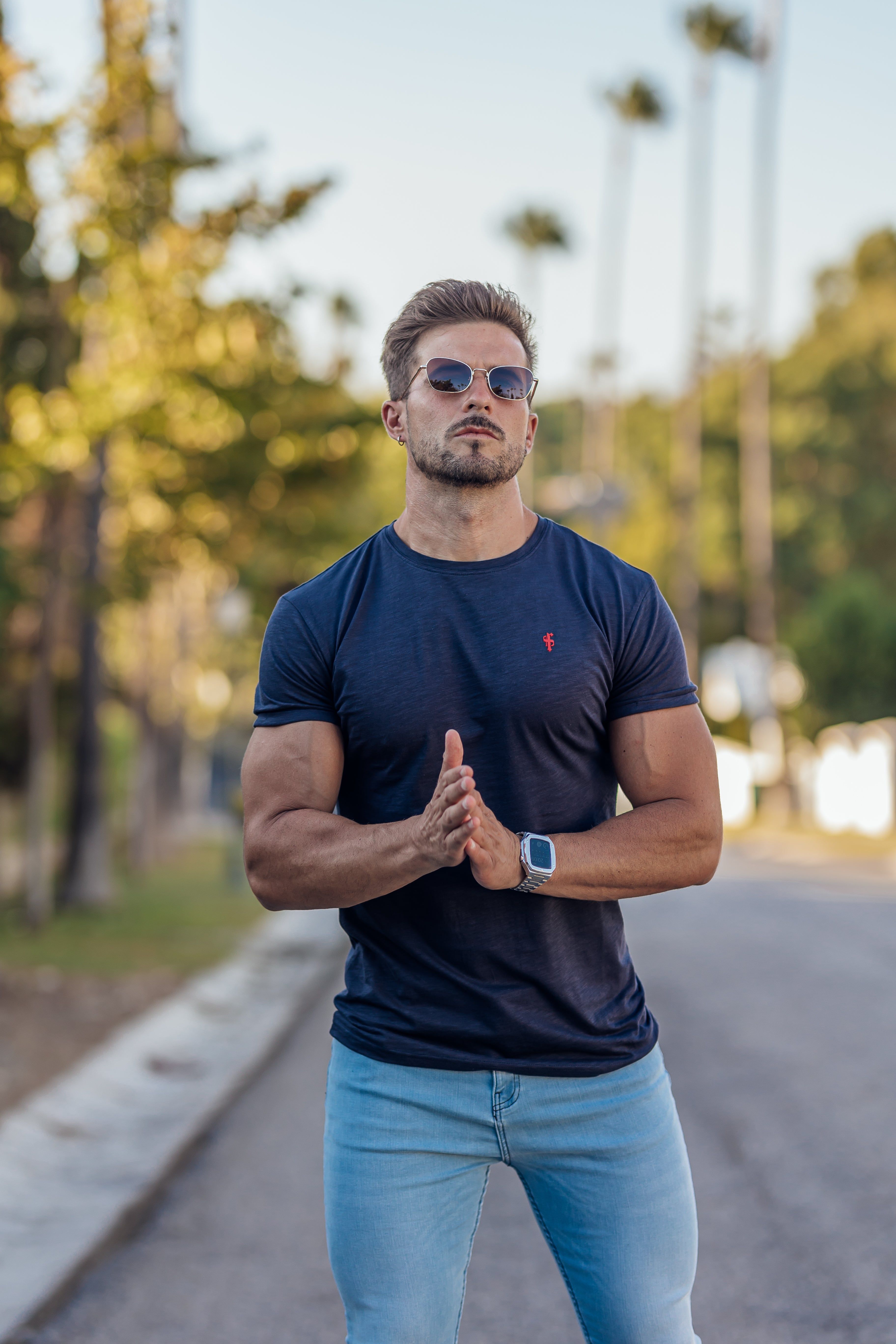 Father Sons Dark Navy / Red Slub Crew - FSH834 sold by Father Sons product image thumbnail 3