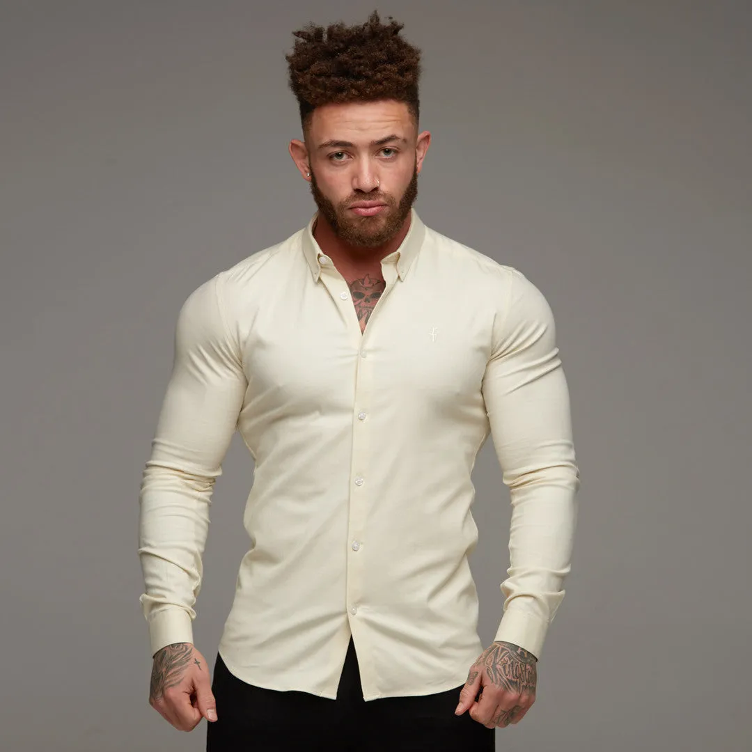 Father Sons Super Slim Stretch Classic Oxford Lemon - FS314 sold by Father Sons product image thumbnail 2